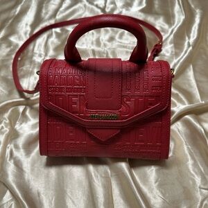 Steve Madden Embossed Red Satchel